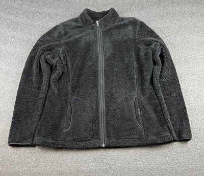 Magellan Black Women's Fleece Size Large Jacket with Full Zip