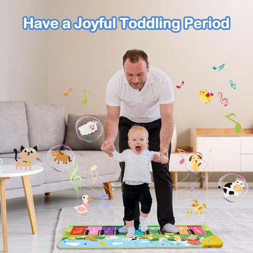 FOKI Floor Piano Mat for Toddlers, Baby Kid Sensory Educational Dancing ...