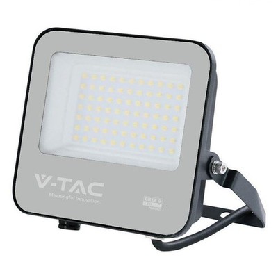 3800170252301 LED V-TAC 50W LED Floodlight CREE CHIP Black Body Grey Glass 6500K