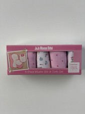 JoJo Maman Bebe 5-Piece Muslin Bib & Cloth Set Brand New Free UK Delivery