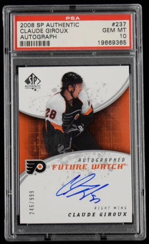 PSA 10 2008 Upper Deck UD SP Authentic #237 CLAUDE GIROUX Rookie Auto /999 RC