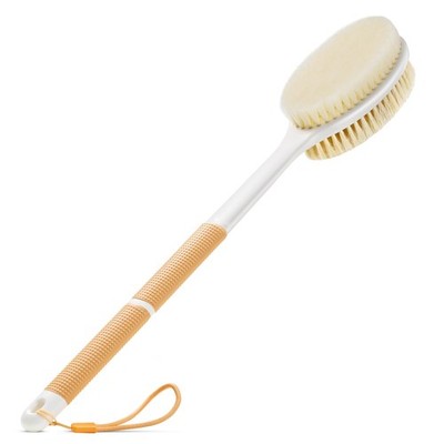 Backski Body Scrubber Anti Slip for Shower, Shower Brush 17.12 Inch, Orange 