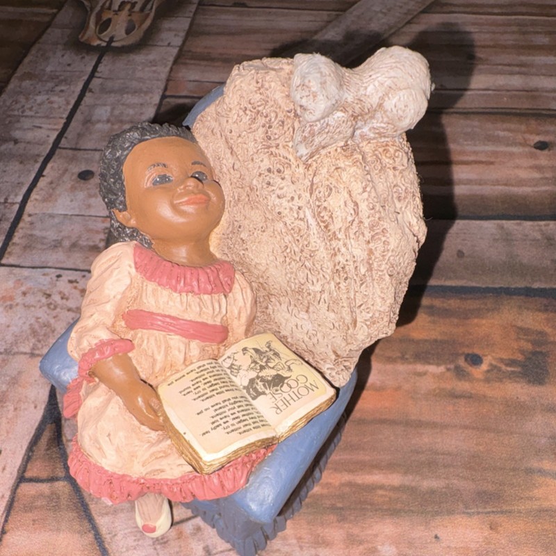 All God's Children Hannah Girl Figurine Resin Hand Painted Multicolor 1988