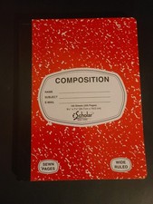 iScholar Composition Book 100 Sheets 200 Sewn Pages Wide Ruled 9-3/4 X 7-1/2