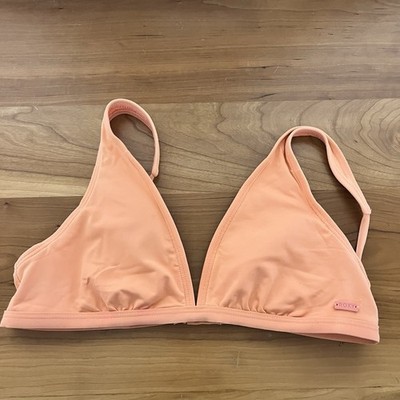 Roxy Beach Classics Triangle Bikini Top Womens Size Small Peach Color