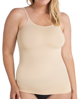 Shapermint Essentials Women's All Day Every Day Scoop Neck Cami 62001 Beige S