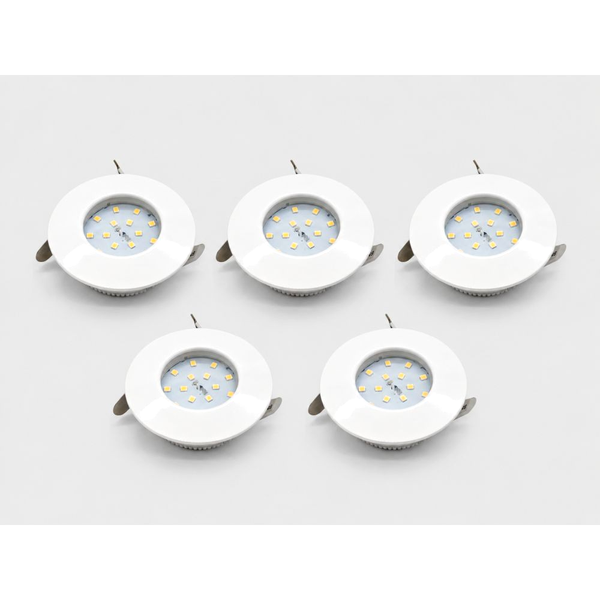 B.K.Licht Elias LED Einbaustrahler 5Er Set Weiß 5W 400Lm 3000K IP44 BKL1115-image