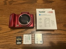 Olympus SZ-14 Digital Camera Red 14.0MP w/ 2 Battery, Charger  SD Tested