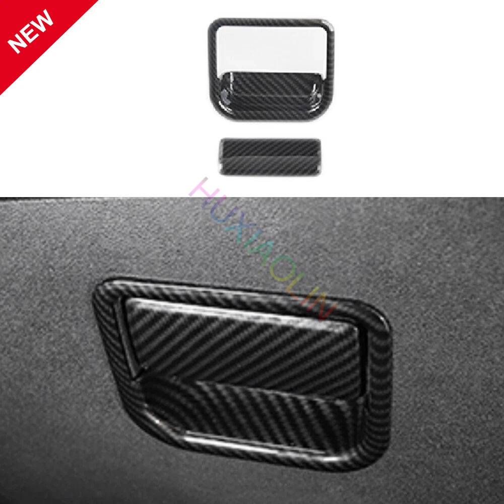 For Chevrolet Equinox 2018-21 Carbon Fiber Co-Pilot Glove Boxes Handle Cover 2X