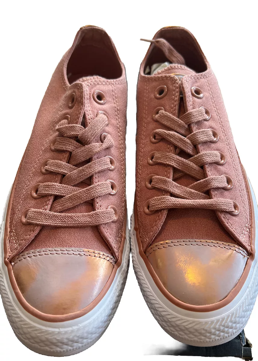 Converse CTAS BRUSH OFF LEATHER TOECAP PINK BLUSH BLUSH GOLD WHITE
