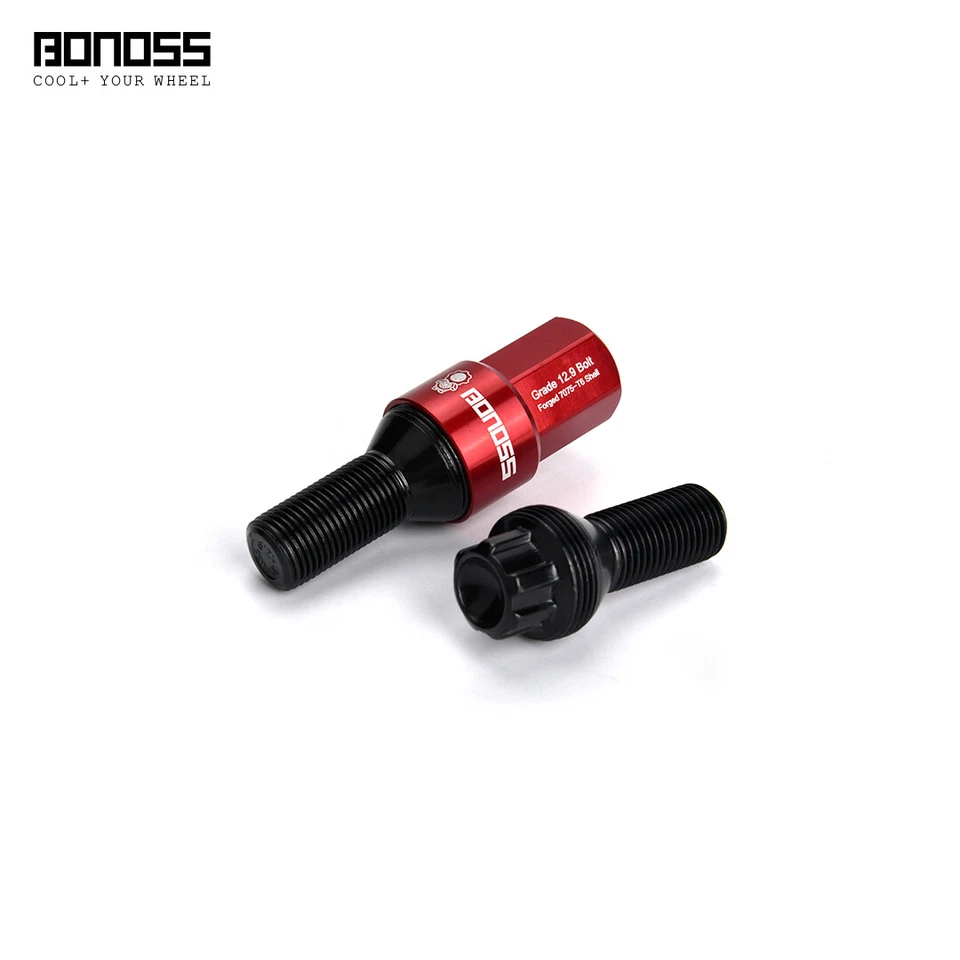 20 piezas pernos de bloqueo de rueda tipo carcasa BONOSS rojos M14x1,25 para BMW M2 M3 M5 M6 M7 Foto 4 de 4