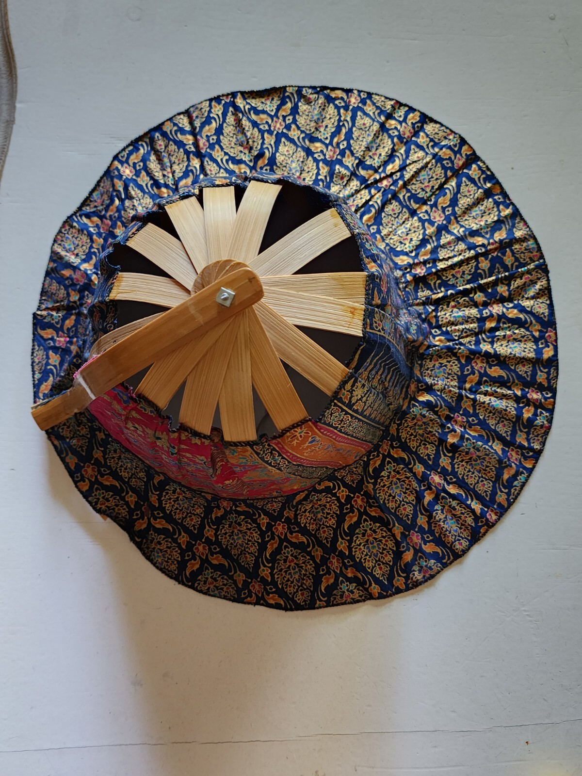 Vintage Foldable Bamboo Fan Sun Hat Gem