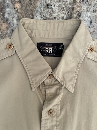 Double RL Polo Ralph Lauren Military Work shirt Size Medium - Picture 3 of 4