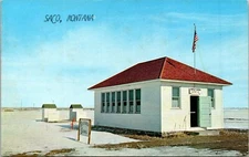 Restored Huntly School Saco Montana Postcard
