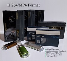 16 Video 8 Kassetten digitalisieren, überspielen im MP4 Format inkl. USB-Stick
