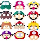 98PCS Mario Party Favor Supplies Reusable Drinking Straws Mask & Slap Bracelets  — photo 2