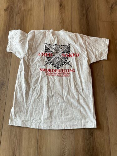 Vintage 1990 Coed Naked Sword Fighting T Shirt Delta XL tee