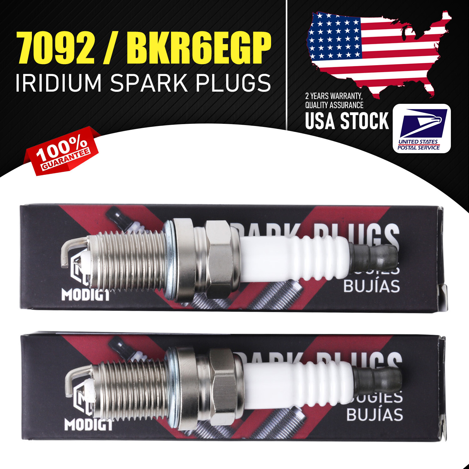GENUINE Modigt x6 Iridium Spark Plugs Fit NGK BKR6EGP 7092 For Subaru Toyota NEW