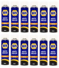 12x NAPA High Performance White Lithuim Grease 500ml Lubrication Spray Aerosol