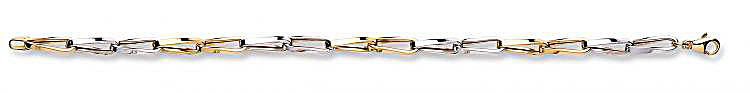 Bracelet Chaîne Or Jaune 9 Carats Ovale Belcher - Longueur 19.1 Cm, Neuf Avec étiquettes