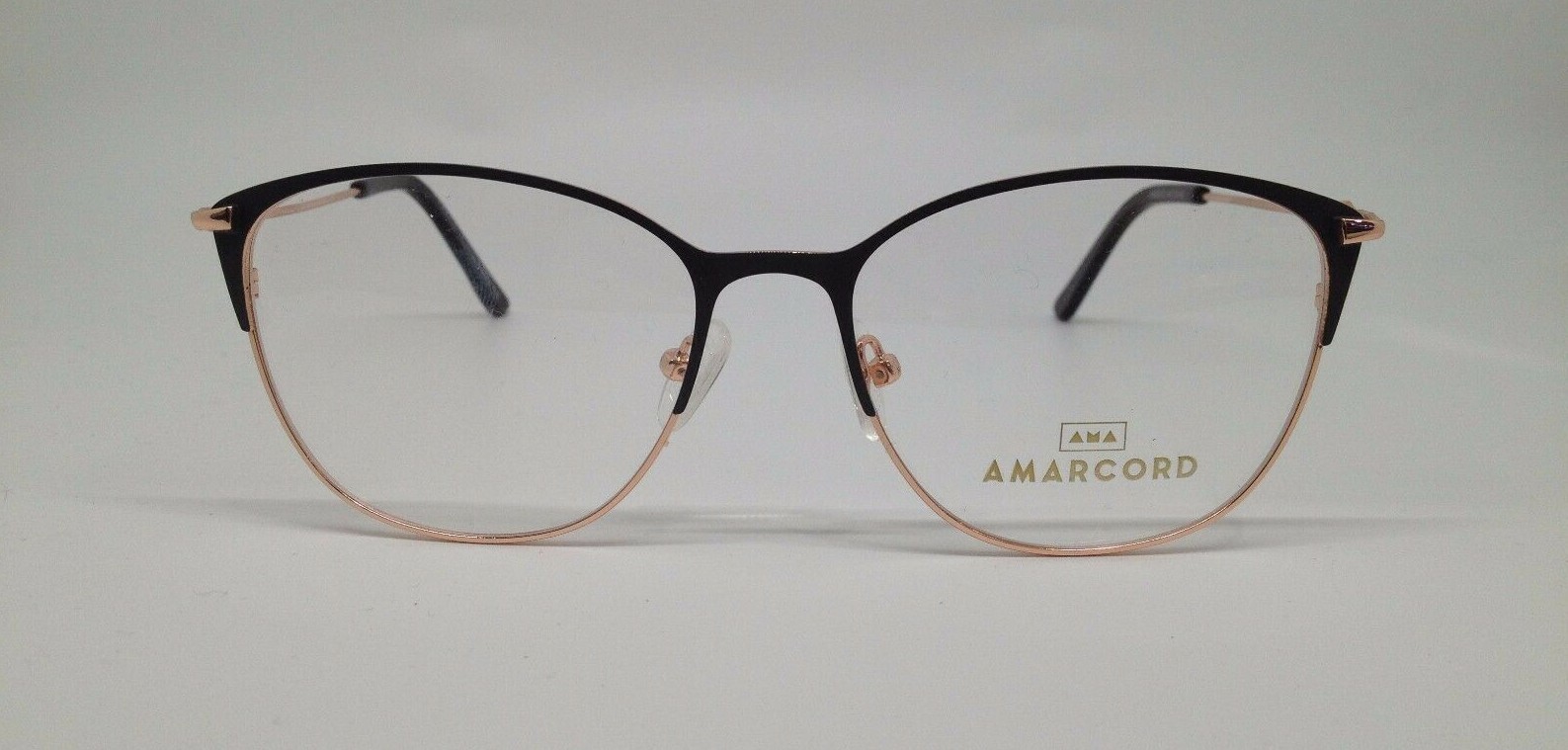 Amarcord AM038 Gold/Brown Col.3 Metal Eyeglasses Frame 53-15-145 Italy New RX