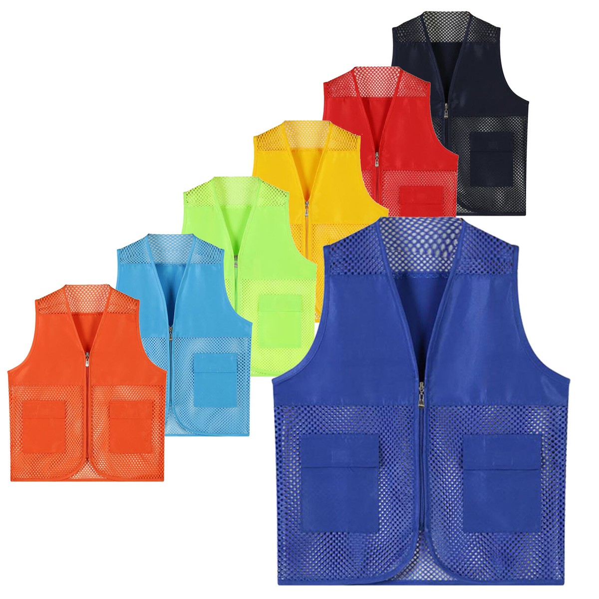 Kids Uniform Supermarket Tops Party Vest Costume Girls Boys Neck