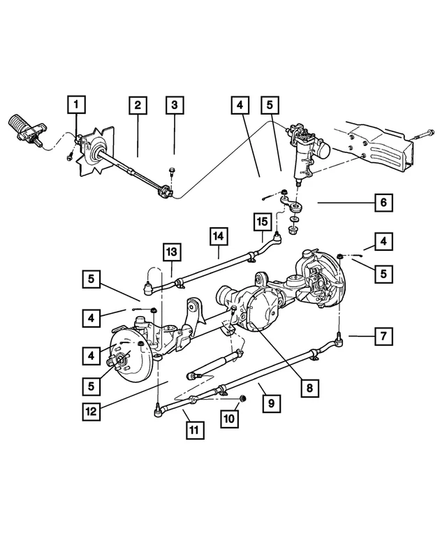 Extremo de barra de amarre de dirección exterior delantera ACDelco 45A0819 para Jeep Grand Cherokee 99-04 Foto 3 de 3