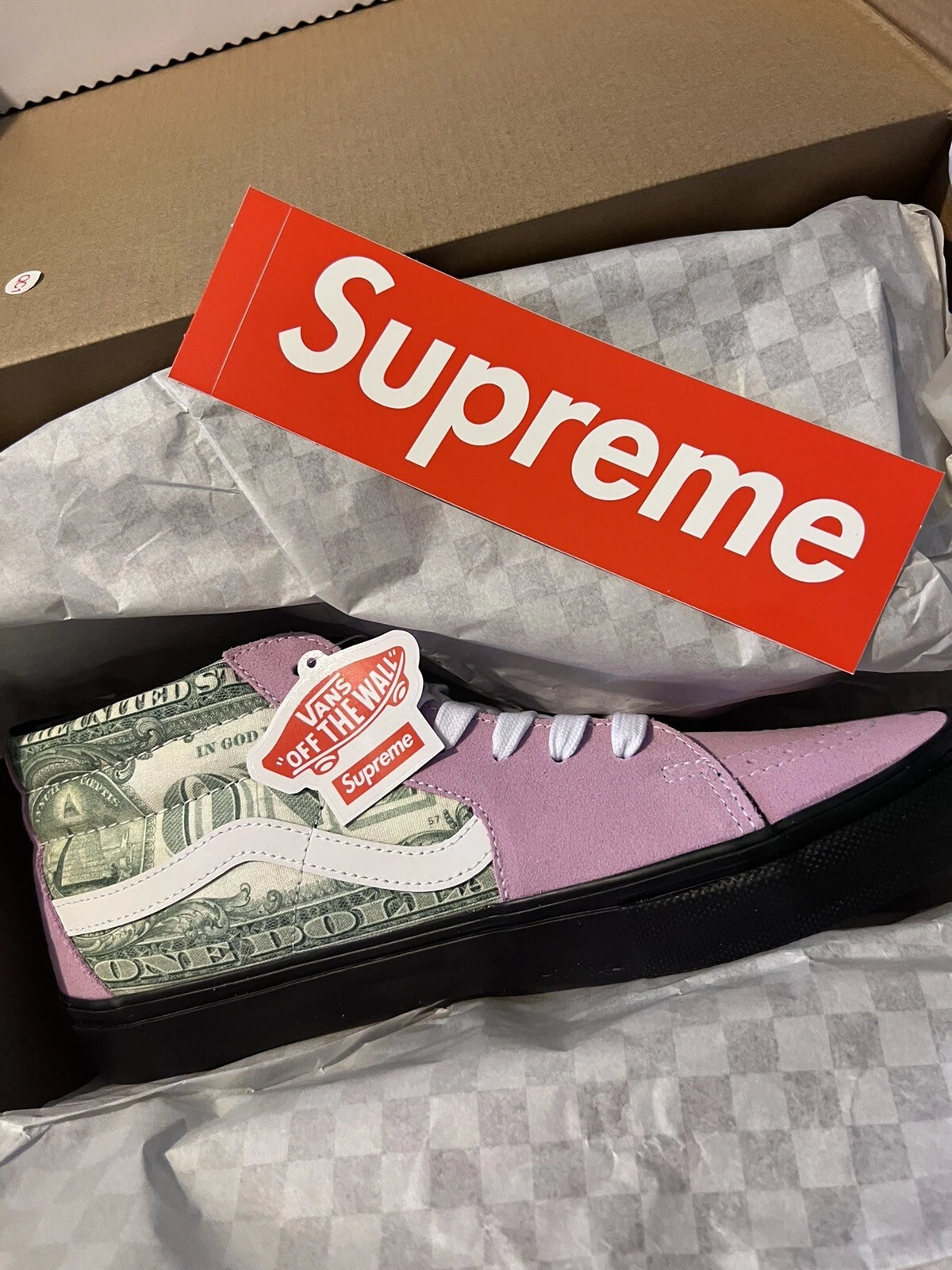 Vans / Supreme Grosso Pink Dollar Miss 23SS taille 11,5