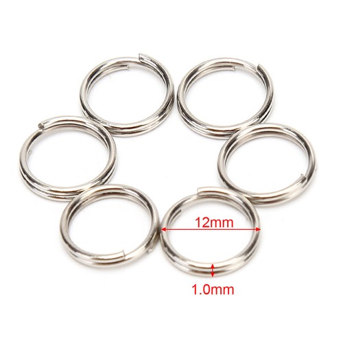 100X/lot Key Rings DIY Metal Key Holder Split Rings Hoop Metal Loop Keychain r - Picture 11 of 17