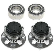 NEW Front and Rear Wheel Bearings & Hubs Kit Timken For Hyundai Accent FWD 12-17