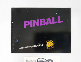 Pinball Nintendo NES Black Box 5 screw Hangtab Early Print - Near Mint - USA