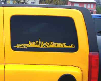 Samunshi Dubai Skyline Aufkleber  25 Farben 8 Größen