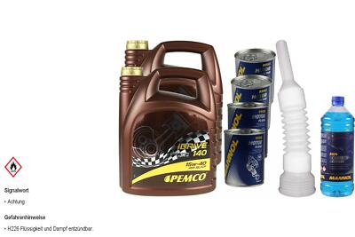 10L PEMCO Motoröl iDRIVE 140 15W-40 API SL/CF inkl. Additiv Auslaufschlauch