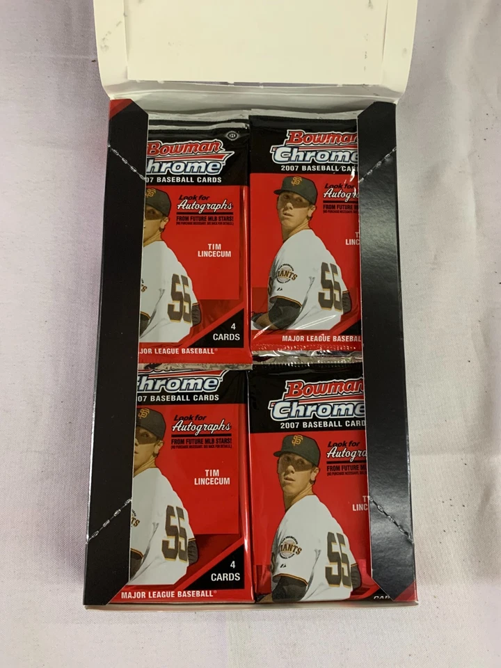 Bowman 2007 cromo caja completa Lincecum, Pence, Tulo, Braun, Josh Hamilton RC Foto 2 de 4