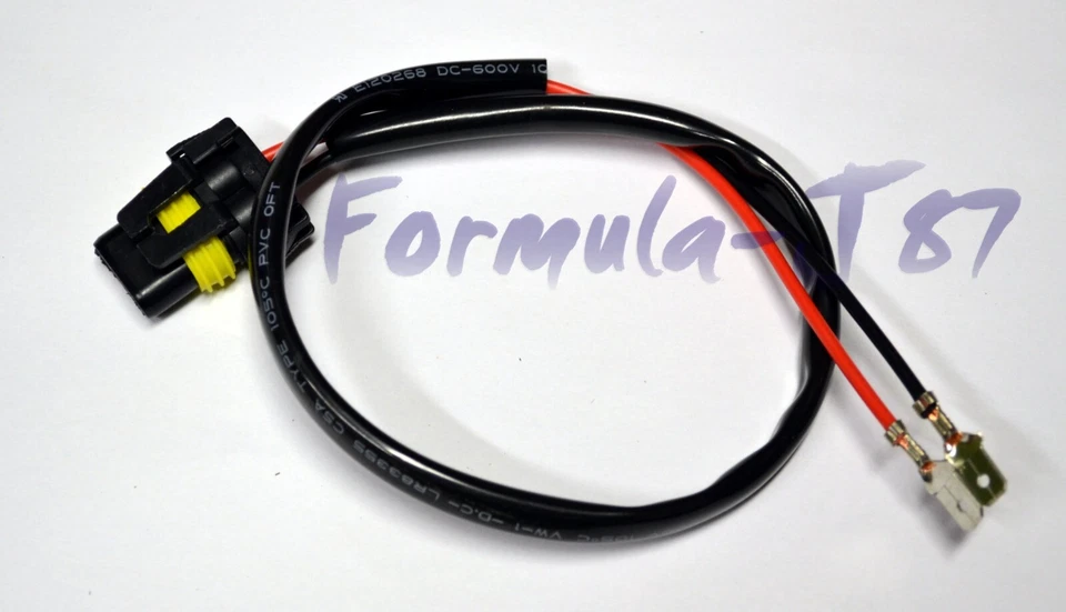 HID Kit Extension Wire H11B Two Harness Head Light Bulb Socket Connector Ballast - Image 3 of 4