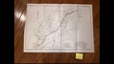1932 Big Black River Flood Control Plan Considered Army Engineering Sketch Map