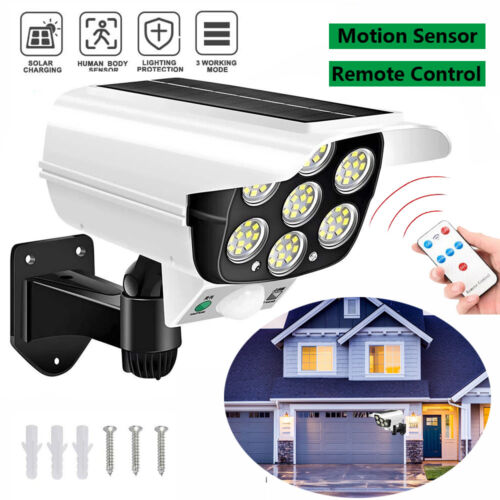Solar Powered Dummy Surveillance Security Camera CCTV With LED Light For Garden - Picture 5 of 23