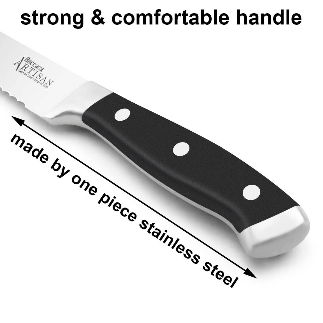 Heavy Duty Stainless Steel Bread Knife Blade Ultra Sharp Serrated Kitchen Cutter — image 4