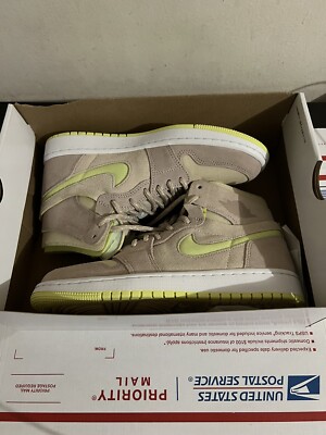 W Air Jordan 1 Zoom Air CMFT Lemon Twist Pearl White CT0979-200 Women s Size 7.5