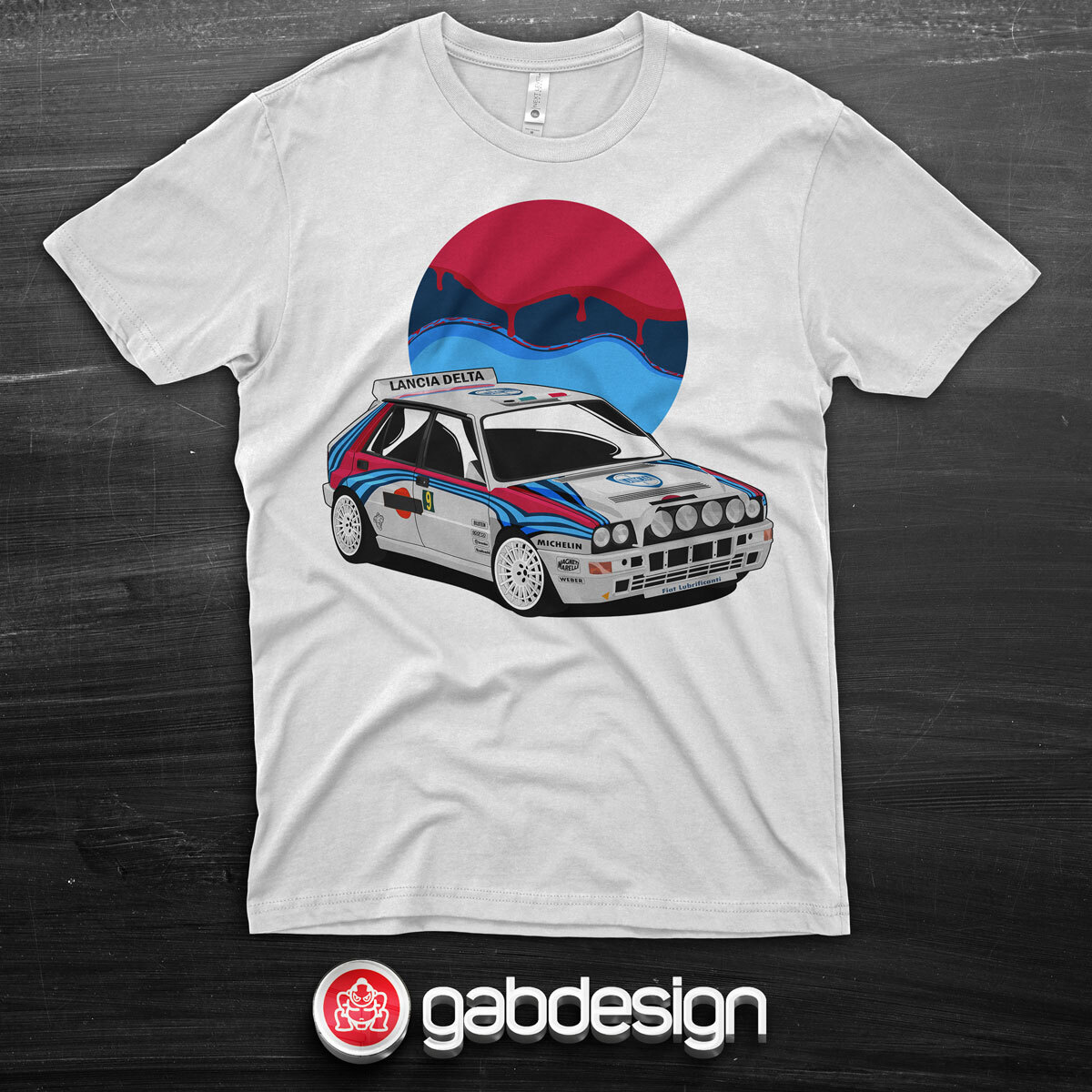 T-shirt Delta Integrale Lancia (auto Motori Evoluzione Rally Regalo Old Tshirt - Foto 2