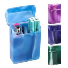 Portable Multifunctional Plastic Men Flip Lid Cigarette Case Lighter Storage Box