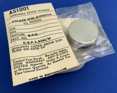 AS 1001 Part # 705/684 Escape Wheel By Marshall. Sealed.NOS 1-4 L