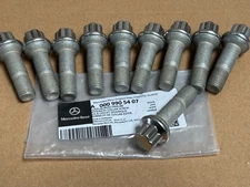Set Of 10 Mercedes-Benz Genuine Wheel Lug Bolt Serrated Head Germany NEW