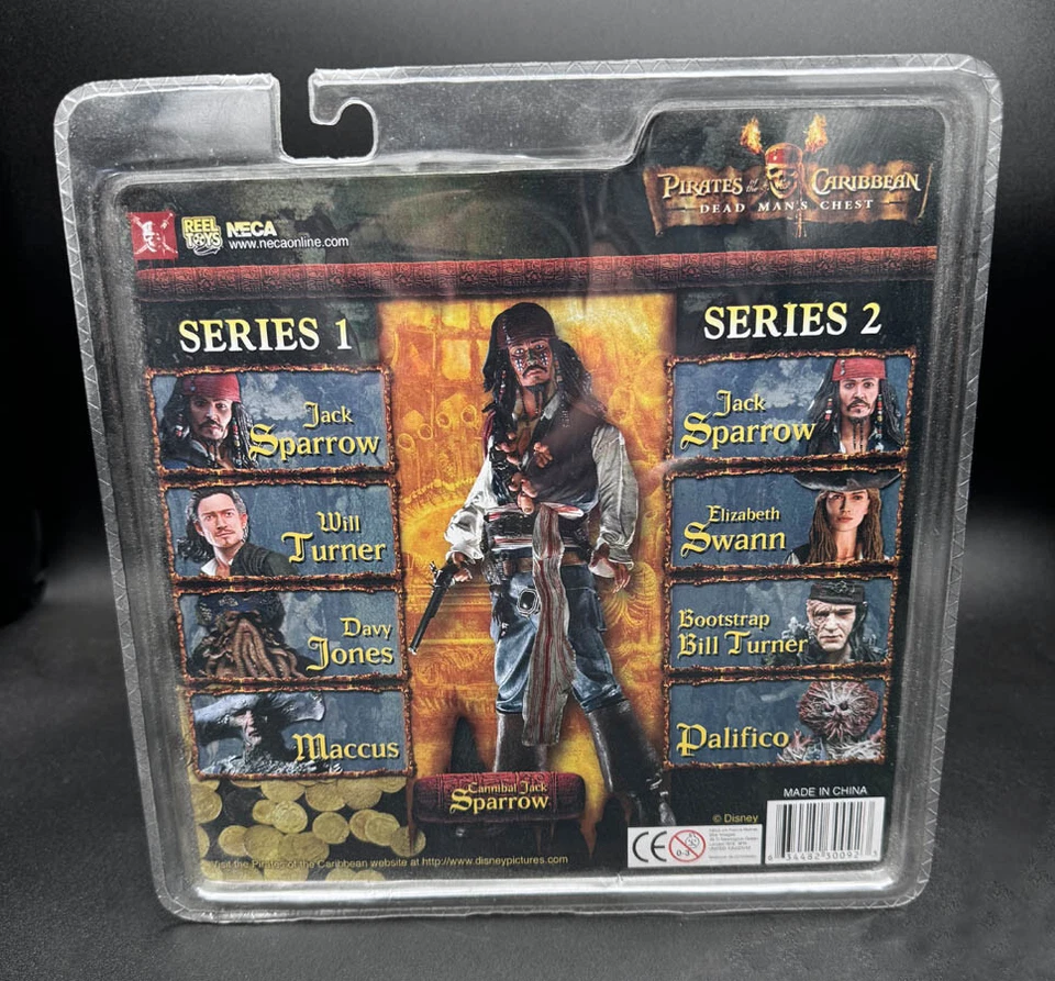 Jack Sparrow NECA SDCC 2006 Exclusive 7" Cannibal Pirates of the Caribbean NIP - Image 4 of 4