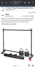 8x8ft Adjustable Telescopic Aluminum Backdrop Banner Stand for Photography an...