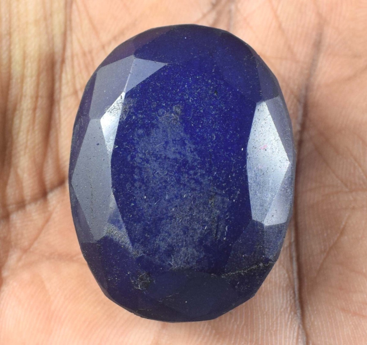 Natural African Blue Sapphire 176.25 Ct/39 mm Oval Gemstone