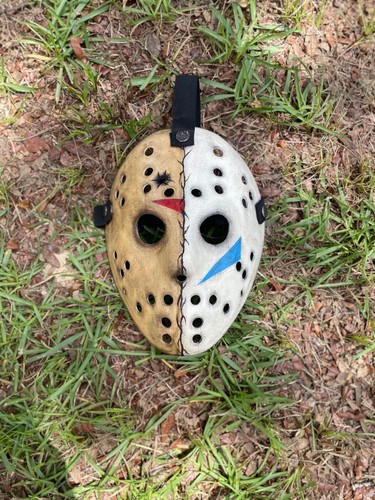Part 5 Part 6 Mash up custom hand painted Jason inspired mask - Picture 5 of 9