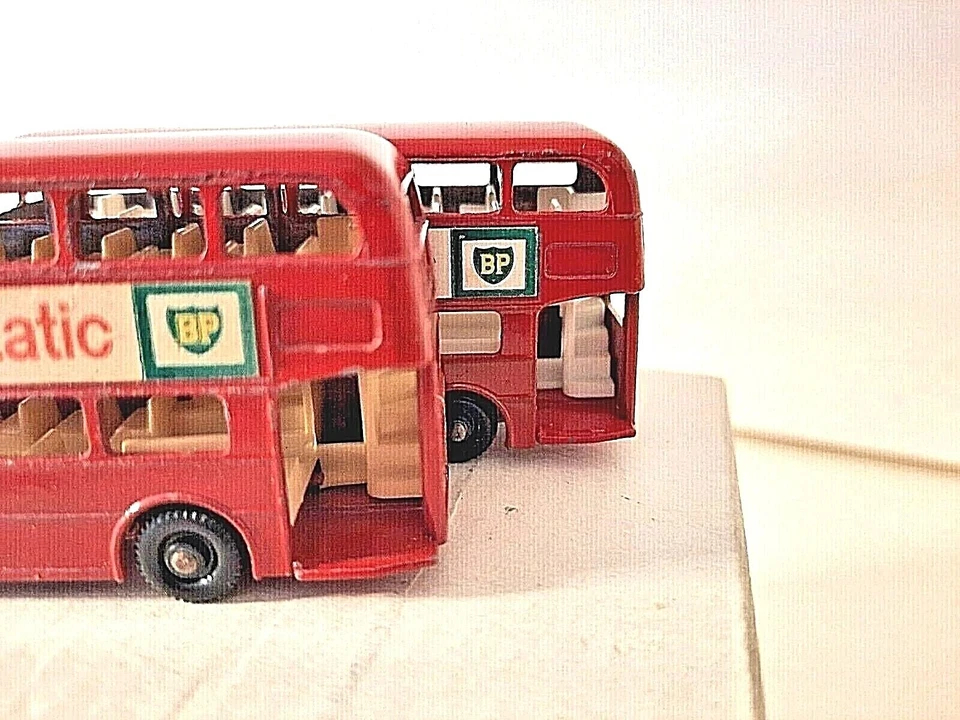 Matchbox/Lesney RW 5d London Bus "CREME INTERIOR+VISCO STATIC"1965rar mit E3 OVP - Bild 2 von 4
