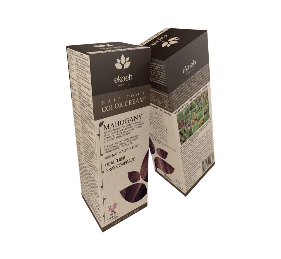 Color de cabello EKOEH BRASIL Crema para colorear alimentos PPD VEGANA natural Foto 4 de 4