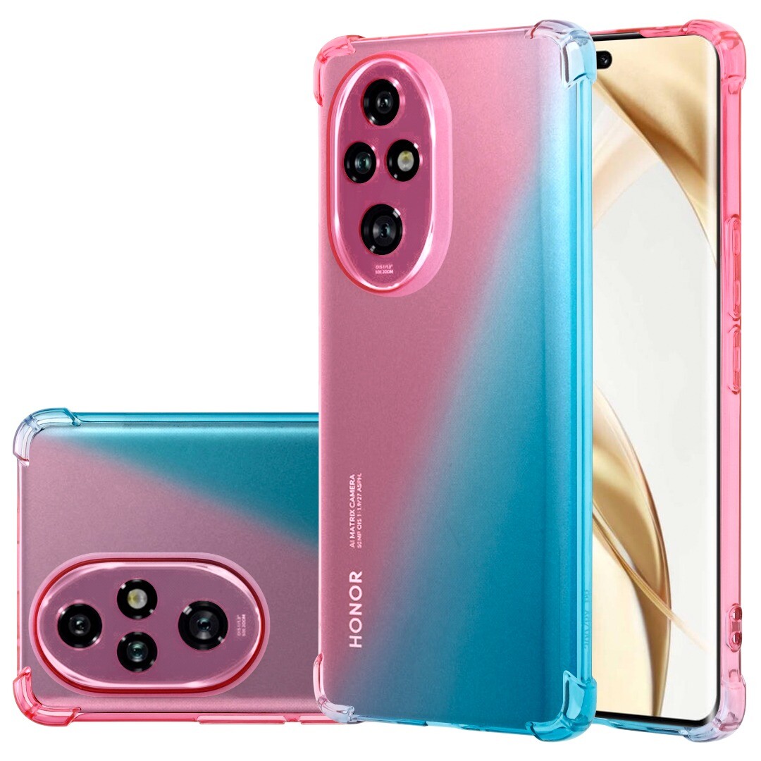 Custodia Per Honor 200 Lite Con Cordino Regolabile – Silicone Morbido, Cover A Libro Con Tracolla, Rossa